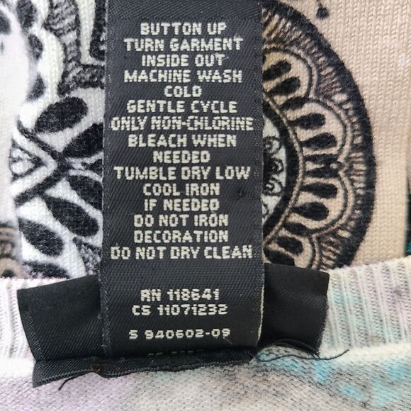 Lane Bryant Womens Plus SZ 26 /28 Cardigan Sweater Paisley Sequined Lightweight - Picture 9 of 9